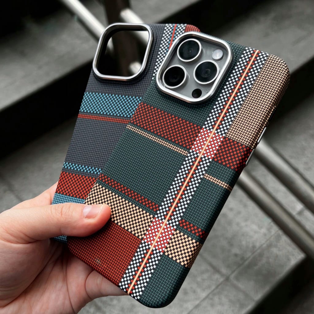 Warm Flannel Plaid Cloth Case iPhone 14 Pro Max
