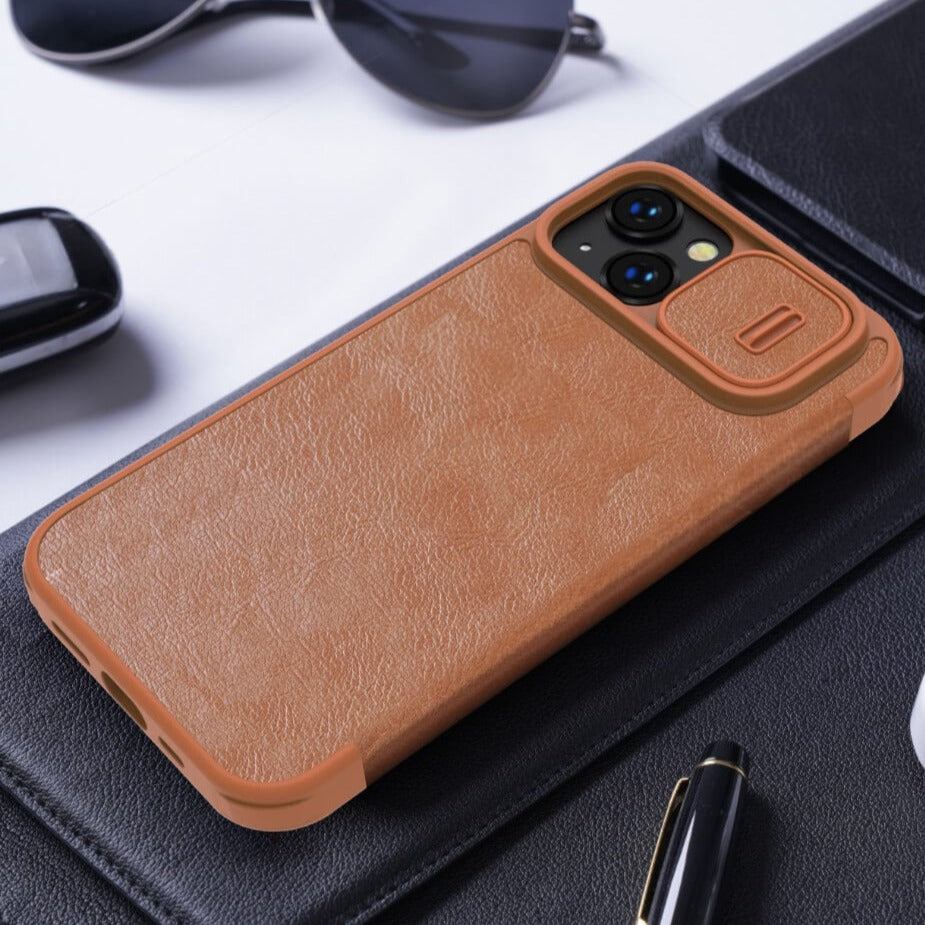 Nillkin Qin Pro Series CamShield Leather case iPhone 14 Plus Three store