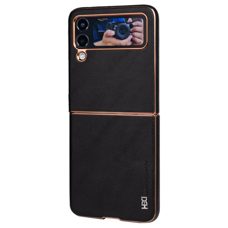 HDD Elegant Leather Case Samsung  Z Flip 4 Three store