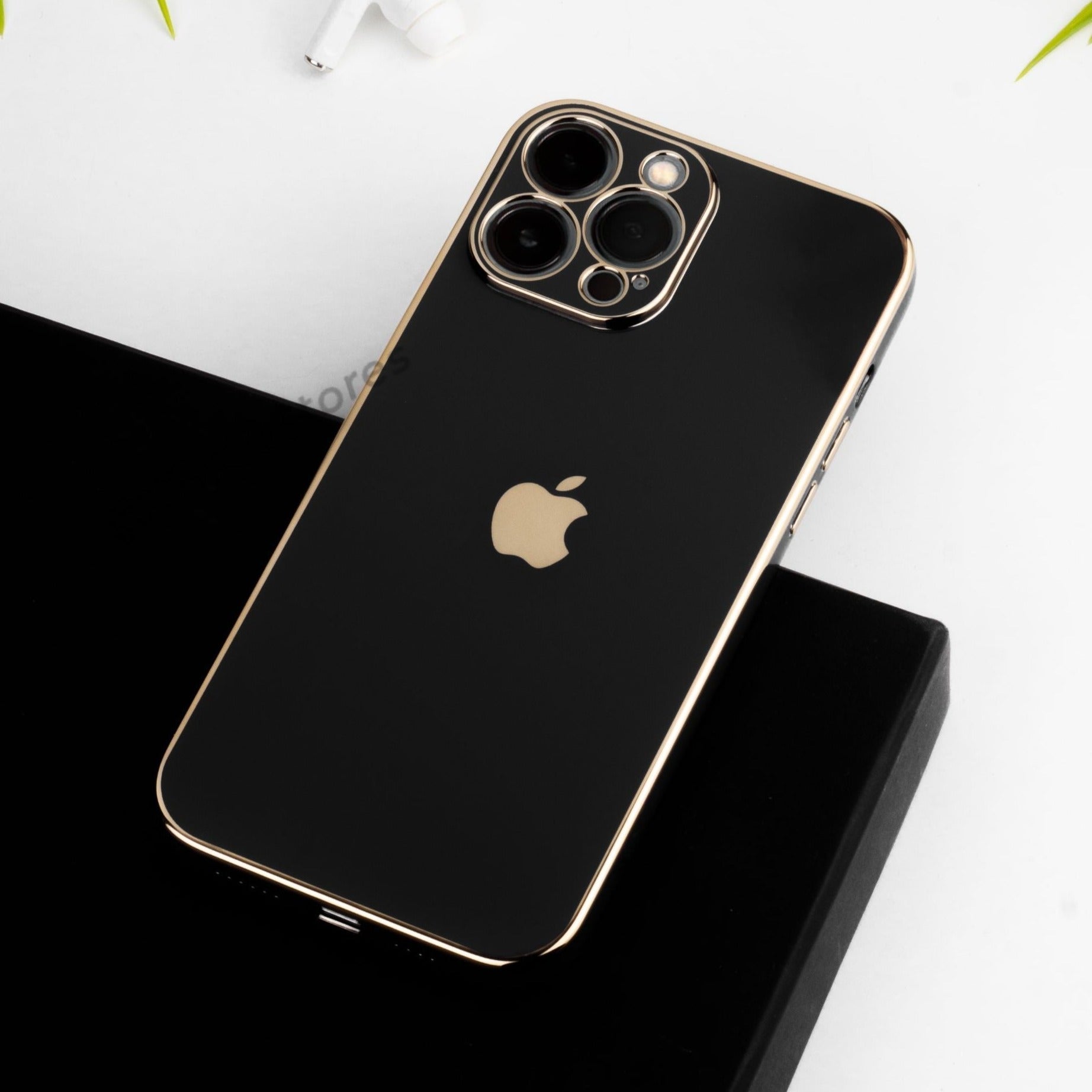 Plating Gold Lens Protection Case iPhone 14 Pro Three store