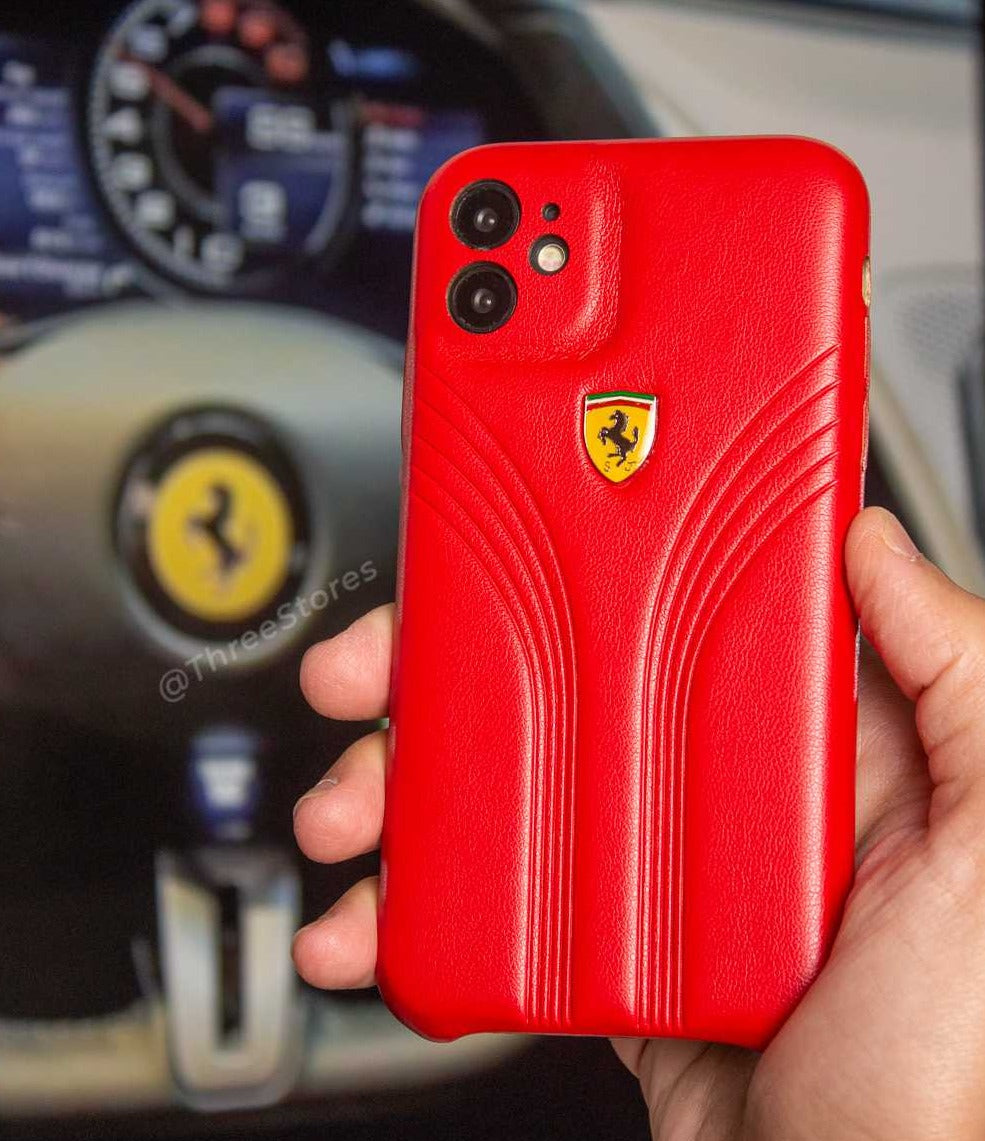 Ferrari Leather Case iPhone 11 Three store