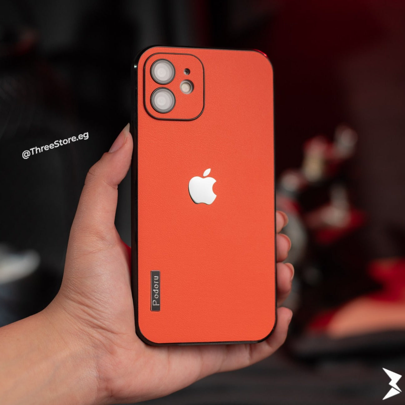 Podoru ShockProof Leather Case iPhone 12 Three store
