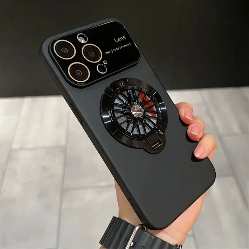 Rotating Gyroscope Holder Phone Case iPhone 15 Pro Three store