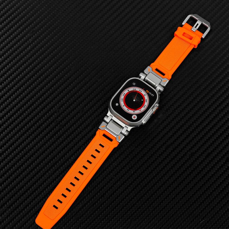Mechanical Style Sport Silicone Band For Apple Watch