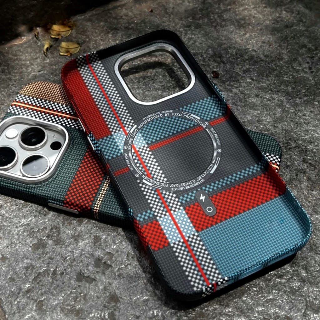 Warm Flannel Plaid Cloth Case iPhone 14 Pro Max 