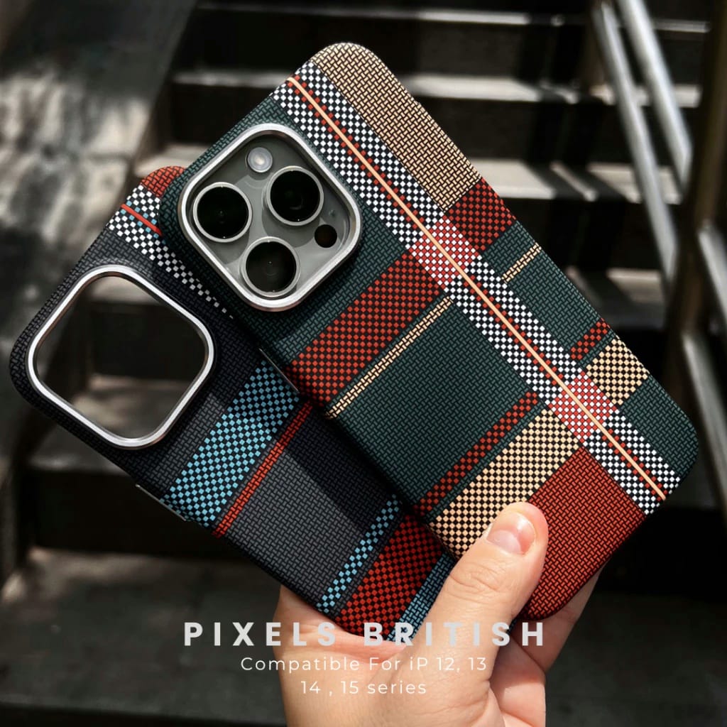 Warm Flannel Plaid Cloth Case iPhone 14 Pro Max 