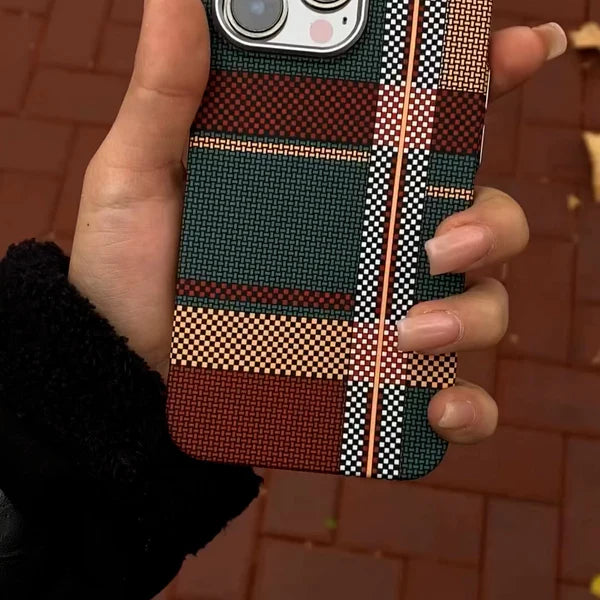 Warm Flannel Plaid Cloth Case iPhone 14 Pro Max 