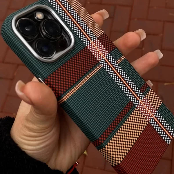 Warm Flannel Plaid Cloth Case iPhone 14 Pro Max 