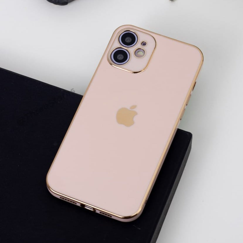 Plating Gold Lens Protection Case iPhone 12 Three store